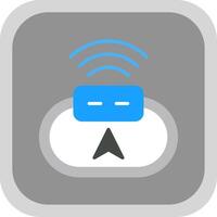 Gps Flat round corner Icon Design vector