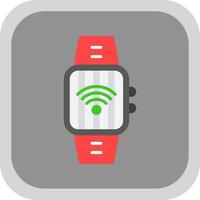 Wi-fi Flat round corner Icon Design vector