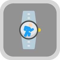 Running Flat round corner Icon Design vector