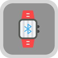 Bluetooth Flat round corner Icon Design vector