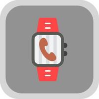 Incoming Call Flat round corner Icon Design vector