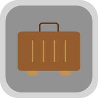 Suitcase Flat round corner Icon Design vector