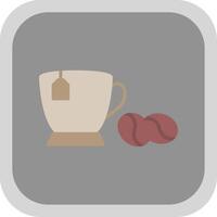 Coffee Cup Flat round corner Icon Design vector