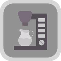 Coffee Maker Flat round corner Icon Design vector