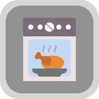 Oven Flat round corner Icon Design vector