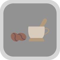 Coffee Flat round corner Icon Design vector