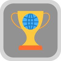 World Flat round corner Icon Design vector