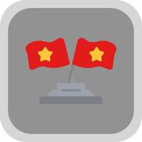Flags Flat round corner Icon Design vector