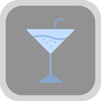 Martini Flat round corner Icon Design vector