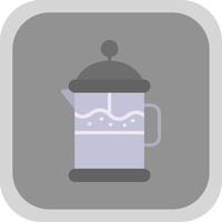 Coffee Filter Flat round corner Icon Design vector