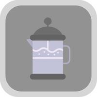 Coffee Filter Flat round corner Icon Design vector