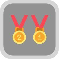 Medals Flat round corner Icon Design vector