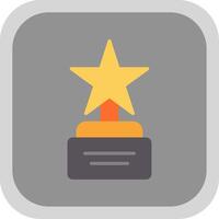 Star Flat round corner Icon Design vector