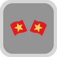Flags Flat round corner Icon Design vector