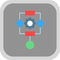 Algorithm Flat round corner Icon Design vector