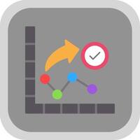 Chart Flat round corner Icon Design vector