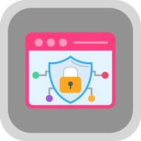 Browser Flat round corner Icon Design vector