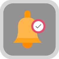 Bell Flat round corner Icon Design vector