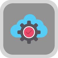 Cloud Flat round corner Icon Design vector