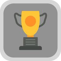 Trophy Flat round corner Icon Design vector