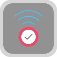 Wifi Flat round corner Icon Design vector