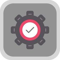 Settings Flat round corner Icon Design vector