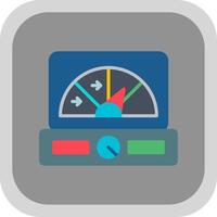 Gauge Flat round corner Icon Design vector