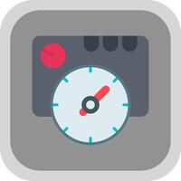 Thermostat Flat round corner Icon Design vector