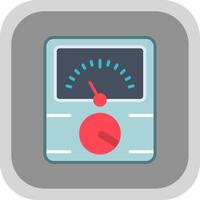 Dial Flat round corner Icon Design vector