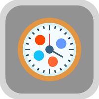 Watch Flat round corner Icon Design vector