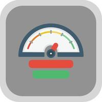 Pressure Gauge Flat round corner Icon Design vector