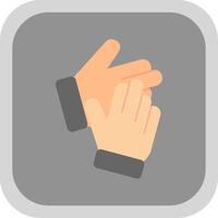 Clapping Flat round corner Icon Design vector