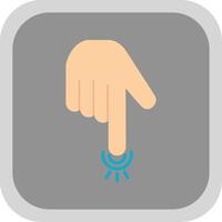 Pointing Down Flat round corner Icon Design vector