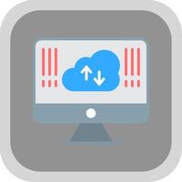 Computing Flat round corner Icon Design vector
