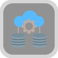 Data Storage Flat round corner Icon Design vector