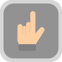 Pointing Hand Flat round corner Icon Design vector