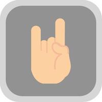 Rock And Roll Flat round corner Icon Design vector