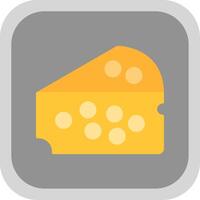 Cheese Flat round corner Icon Design vector