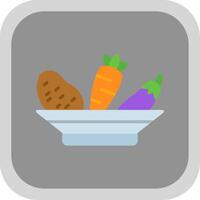 Vegetables Flat round corner Icon Design vector