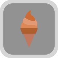 Ice Cream Flat round corner Icon Design vector