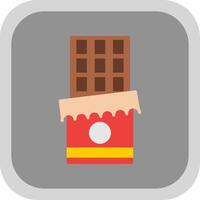 Chocolate Flat round corner Icon Design vector