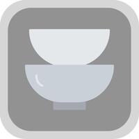 Dishes Flat round corner Icon Design vector