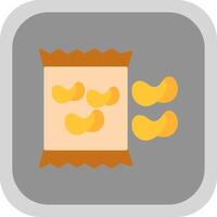 Chips Flat round corner Icon Design vector