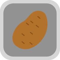 Potato Flat round corner Icon Design vector