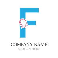 letter F logo design template design for brand vector