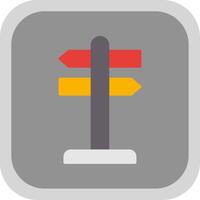 Direction Flat round corner Icon Design vector