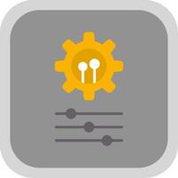 Settings Flat round corner Icon Design vector
