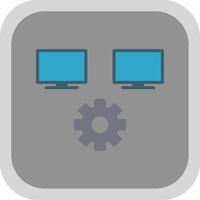 Multitask Flat round corner Icon Design vector