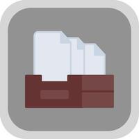 Files Flat round corner Icon Design vector