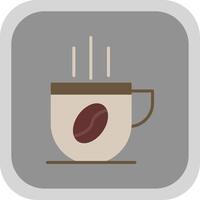 Coffee Cup Flat round corner Icon Design vector